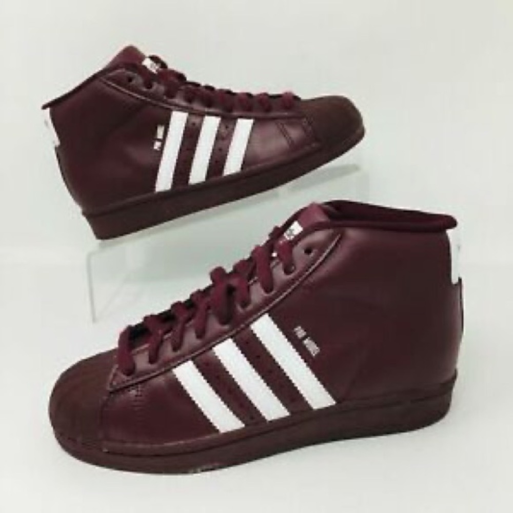 🤍Burgundy Adidas Pro Model Shoes🤍